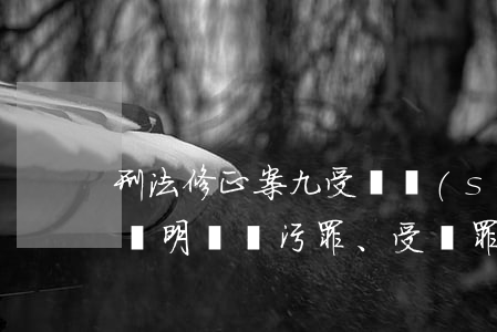 刑法修正案九受賄數(shù)額較大的解釋（明確貪污罪、受賄罪死刑、死緩及終身監(jiān)禁的適用原則）